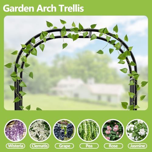 Heavy Duty Garden Arch Arbor Trellis 94.5" H*63" L(16MM Pipe) - Image 6