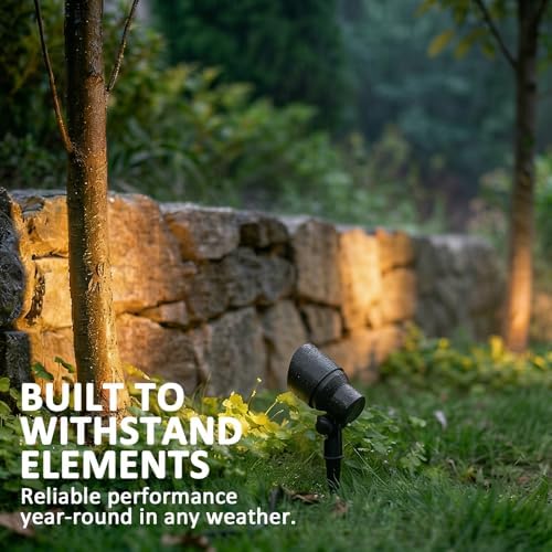 Low Voltage Spotlights 8PK 20W Halogen Floodlights 12V AC Outdoor Spot Lights Black Landscape Lighting Kit 145 Lumens 3000K with Spike Stake and Connector for Garden, Yard, Lawn - Image 7
