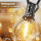 RTTY Outdoor String Lights 50ft, G40 Led Patio Lights with 26pcs Bulbs,Waterproof Shatterproof Dimmable Hanging Connectable Globe Outdoor Lights for Cafe,Bistro,Backyard,Gazebo,Balcony,Party, Black - Image 4