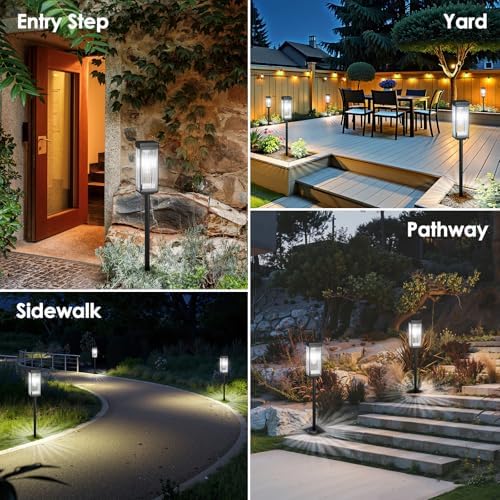 ELECLINK Solar Pathway Lights Outdoor, 6 Pack Upgraded Solar Lights Outdoor Waterproof, Bright Up to 15 Hrs Auto On/Off Garden Light for Yard Patio Lawn Path Walkway Driveway Outside Decor(Cool White) - Image 2