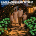 Solar Garden Lights Outdoor, Upgraded Solar Swaying Starburst Light Waterproof with 2 Modes, Solar Fairy Firework Lights for Yard Patio Pathway Flowerbed Balcony Garden Decoration (Green, 4 Pack) - Image 2