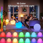 LOFTEK 20-inch Rechargeable LED Ball Light, Large Floor Lamp, Mood Lights - Image 2