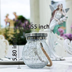 Cooo 4 Pack Gifts for Him Her Solar Lanterns Outdoor Waterproof Heavy Crackle Glass 30 LED Warm Firefly Lights Solar for Women Mom Grandma Outdoor Table Lamps Garden Yard Decor - Image 6