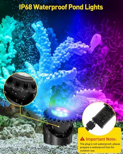 T-SUN Colored Pond Lights LED Underwater with APP and Remote Control 6 Pack - Image 6