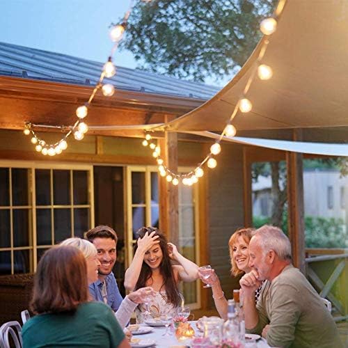 Outdoor String Lights 48ft with 23+2 Spare Bulbs, Shatterproof Dimmable Waterproof, LED 1W 60LM 2200K Warm Glow for Indoor/Outdoor Decoration and Lighting -Black Wire - Image 3
