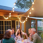 Outdoor String Lights 48ft with 23+2 Spare Bulbs, Shatterproof Dimmable Waterproof, LED 1W 60LM 2200K Warm Glow for Indoor/Outdoor Decoration and Lighting -Black Wire - Image 3