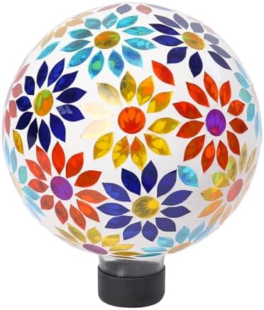 VCUTEKA Gazing Ball, 8" Glass Gazing Balls Sphere for Garden Outdoor Decor by VCUTEKA