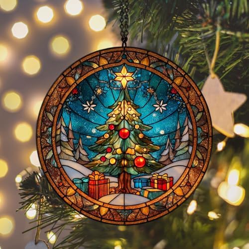 Christmas Tree Presents Acrylic Suncatcher - Image 6