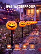 10.5FT Halloween Pumpkin Pathway Lights, 5PK LED Pumpkin Light Decor - Image 5