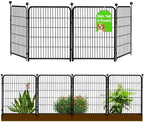 Getlay Garden Fencing 36 Inch High, 4 Panels Total 8.9 Ft(L) Dog Fence Outdoor for Yard, 4 One-Sided Plate, No Door, Anti Dig Fence Barrier, Dog Pen, Rabbit Fences, Garden Fences and Borders by Getlaygardenfence