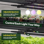 Maygrove Plant Grow Light 1ft, Tunable Full Spectrum LED Grow Light Strips 28W (4 x 7W), T5 Growing Lamp with Timer & Dimming Controller for Indoor Plants, Greenhouse, High PPFD, 4-Pack - Image 5