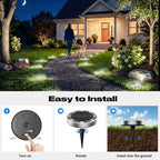 Peasur Solar Ground Lights Outdoor, 24 Pack Flat Solar Powered Disc Lights, IP68 Waterproof, Anti-Rust, Landscape Lighting for Pathway Garden Yard Lawn Walkway Landscape Driveway, Cool White - Image 4