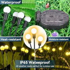 Solar Garden Lights Outdoor Waterproof, 6 Pack 48 LED Swaying Firefly Lights Outdoor Decor Light for Pathway Party Christmas Decoration, Unique Gifts for Women, Warm White - Image 4