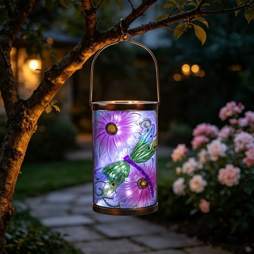 MUMTOP Dragonfly Solar Lantern Outdoor Waterproof, Hanging Garden Light by MUMTOP