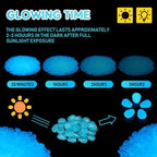 Landical 20000 Pcs Glow in the Dark Rocks Bulk Blue Garden Glow Rocks Outdoor Garden Glow in the Dark Pebble Glow in the Dark Stone for Walkway Backyard Landscaping Fish Tank Plant Decor - Image 6
