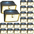 [20 Packs] Solar Motion Lights Outdoor, Ultra Bright Solar Fence Lights with Motion Sensor, IP65 Waterproof Security Light 3 Modes, 270° Lighting Angle, Wall Lights for Deck Patio Fence Garage Door by Claoner