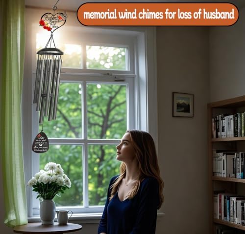 40" Memorial Wind Chimes for Loss of Husband Sympathy Gift, Bereavement Gifts for Loss of Husband, Memorial Gift for Husband - Image 7
