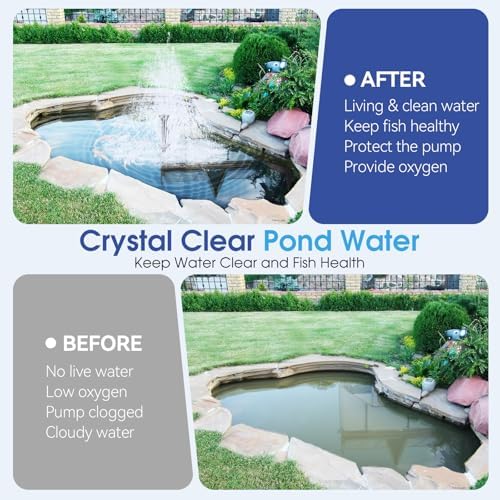 Antfraer 55W Solar Pond Pump with Filter Kit - Foldable Monocrystalline Solar Panel, Pond Filter for Outdoor Ponds, Koi Ponds, Waterfalls & DIY Water Features (17FT+10FT Power Cord) - Image 3