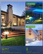 Low Voltage Landscape Pathway Lights(2 Pack) and 50 Lumen RGB&Warm Solar Post Cap Lights(1 Pack) - Image 3