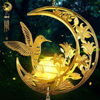 Hummningbird Solar Outdoor Wind Chimes - Unique Moon Hummingbird Design, for Mothers, Grandmothers, Sisters, Friends and Girls on Birthdays, Christmas, Thanksgiving and Mother's Day - Image 6