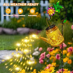 Solar Garden Lights Outdoor Decor, Hummingbird Watering Can Solar Lantern - Image 4