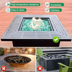 GasSaf 1/2 Inch Green Fire Glass Reflective Tempered Fireglass, 20 lb - Image 4