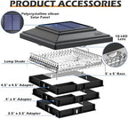 SIEDiNLAR Solar Post Cap Lights 4x4 & 5x5, 6 Pack 2 Modes 50 Lumens Black - Image 5