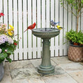 Sunlinua 24H Bird Bath Outdoor Water Fountain with Solar Pump by Sunlinua