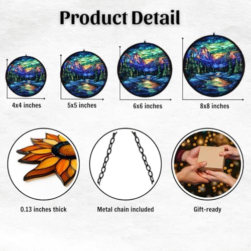 Moutain Range Acrylic Suncatcher - Image 2