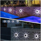 2pcs Solar Powered Wall Lamp with Light Sensor Xmas Garden Light - Image 4