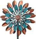 VEWOGARDEN 360° Outdoor Metal Wind Spinners Kinetic Wind Sculptures & Spinners for Yard Garden Lawn Patio Decorations, Blue & Bronze by VEWOGARDEN