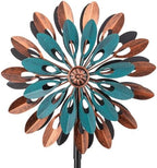 VEWOGARDEN 360° Outdoor Metal Wind Spinners Kinetic Wind Sculptures & Spinners for Yard Garden Lawn Patio Decorations, Blue & Bronze by VEWOGARDEN