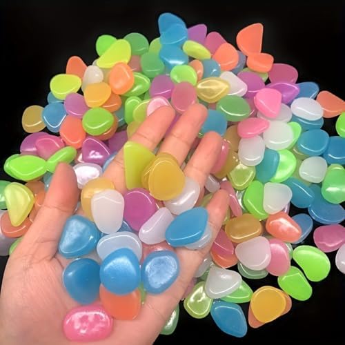 1000pcs Glow in The Dark Garden Stones (Multicolor) - Image 5