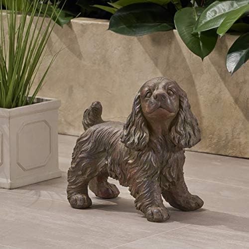 Josie Dog CAST SONE GSTATUE, Outdoor Cocker Spaniel Dog GStatue, Brown, No Assembly Required - Image 2
