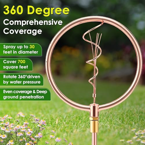 34" Ornamental Sprinkler, 360° Rotating, Wave Spiral - Image 3