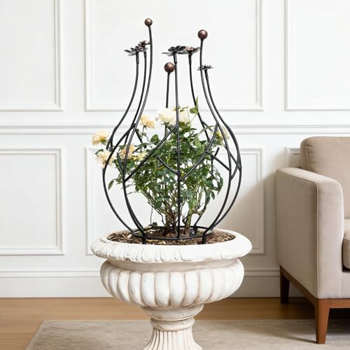 Obelisk Trellis Garden - 27" Metal Climbing Support for Vines - Image 6