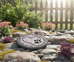 Magnolia Garden 10-Inch Cats Leave Pawprints On Our Hearts Decorative Stepping Stone – Feline Memorial Resin Garden Tile – Cat Sympathy & Bereavement Outdoor Accent - Image 2