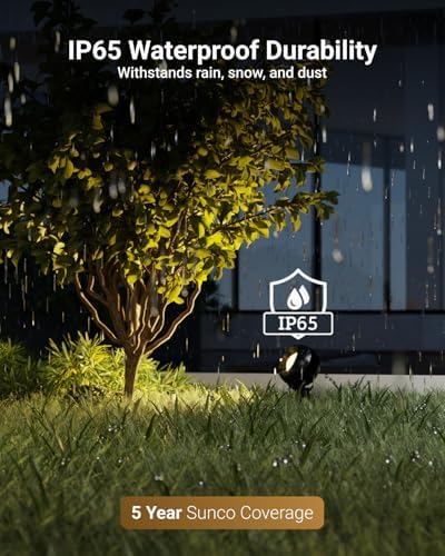 Sunco 20 Pack LED Low Voltage Landscape Lighting Spotlight Spheres - Image 6