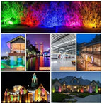 Outdoor Floodlight, RGB Flood Light 100W 50W 30W 20W Reflector IP68 Waterproof LED Spotlight Projector Lamp Outdoor Garden Lighting,for Garage Stadium(20W) - Image 4