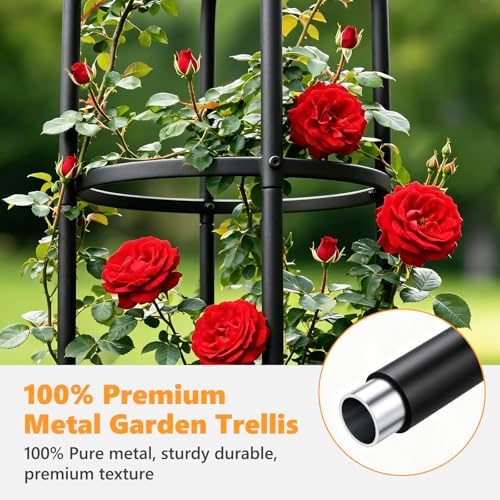 Elegant Outdoor Garden Trellis for Climbing Plants with 100% Premium Metal - Image 2