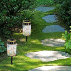 Poceacles Cross Solar Powered Cemetery Solar Candle, Memorial Floral Cross Butterfly, 2 Pack Waterproof Landscape Lights for Yard, Patio, Lawn, Home Decor - Image 4