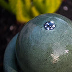 XBrand 25.98" H Green Round Stone Indoor/Outdoor Modern Sphere Water Fountain with LED Lights – Ball Bubbling Fountain Décor for Garden, Patio, Or Tabletop - Image 6