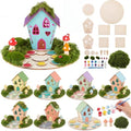 Kathfly 8 Sets Wooden Fairy House DIY Kit, Craft, Fairy House by Kathfly