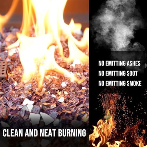 Skyflame 10-Pound Fire Pit Glass for Propane Gas Fireplace Decor - Image 3