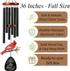36'' Cardinal Memorial Wind Chimes, Sympathy Gift for Loss of Loved One - Image 3