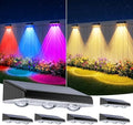 Solar Fence Lights Outdoor 6 Pack, Upgraded Brightness 3X LED Lens Fence Lights Solar Powered, 9 Fixed Colors & RGB Lights, IP65 Waterproof Solar Lights for Outside Backyard/Railing/Step/Patio by BONLION
