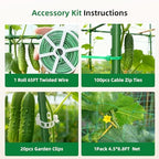 Cucumber Trellis for Raised Bed, U-Shape Garden Arch Metal Support for Climbing Plants, Metal Arch Plant Support Vegetables Trellis, Plant Support for Vine (Green, 31.5 * 30 * 47inch(L*W*H)) - Image 7