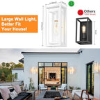 15" Outdoor Wall Lights, White Exterior Lighting Fixtures, 2 Pack - Image 6