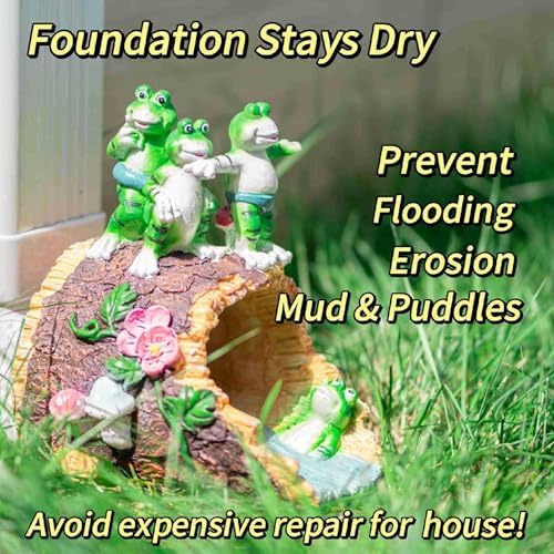 APX Frog Gutter Downspout Extensions, Decorative Splash Block Statue. - Image 3
