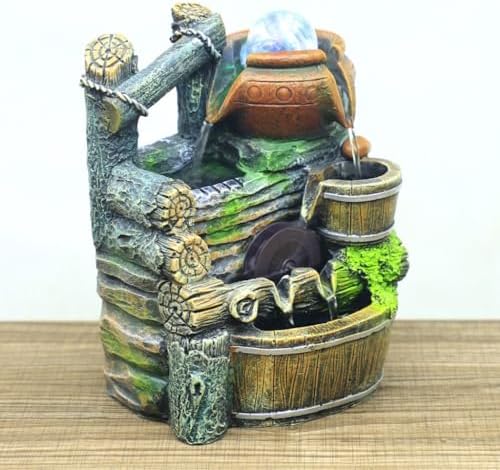 Waterfall Fountain Tabletop Fountain Tabletop Rockery Flowing Water Fountain Living Room Tabletop Fountain Ornaments Tabletop Fountains (A) - Image 3